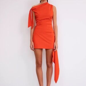 SIR. Dahlia Mini Dress Tangerine